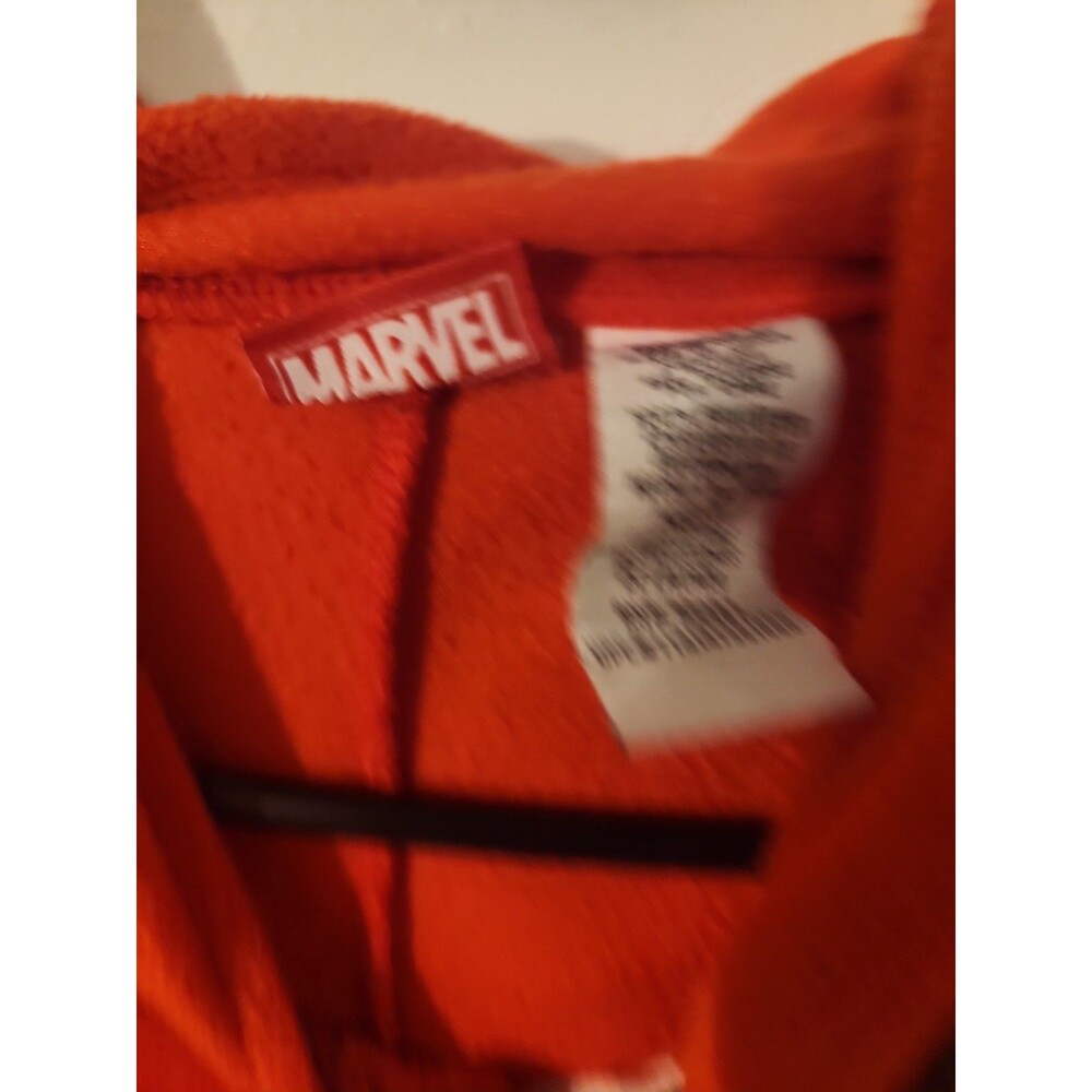 Marvel Deadpool Hooded Bodysuit Costume One-Piece Jumpsuit Red/Black - Picture 4 of 6